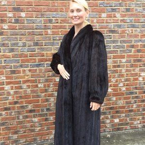 Full Length Female Mahogany Mink Coat